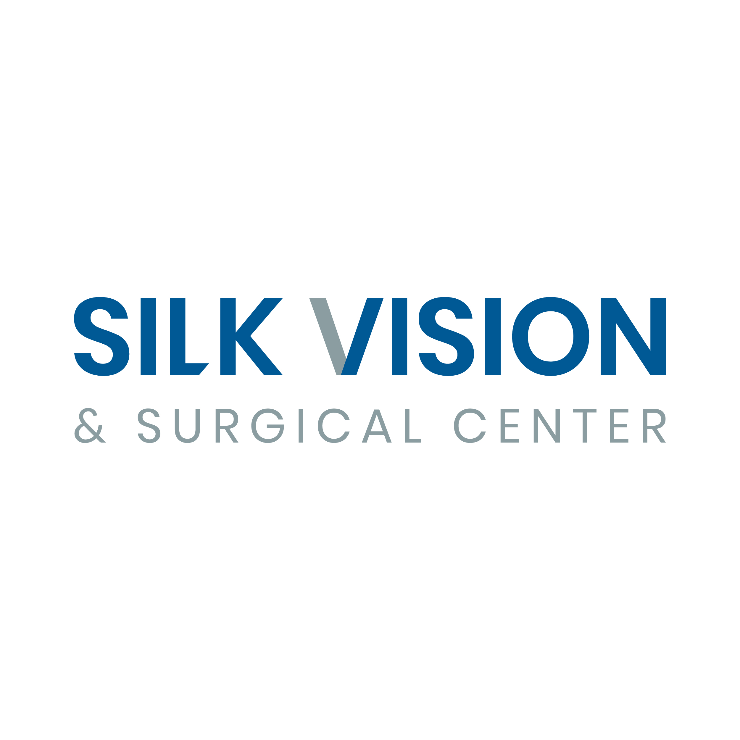 Logo type reading "Silk Vision & Surgical Center"