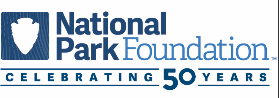 National Park Foundation logo, saying "Celebrating 50 Years"