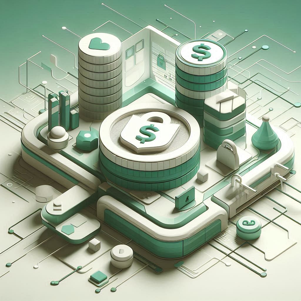 A 3D style trendy and modern image representing the blog subtopic 'How much Do SSL Certificates add to Your Professional Website Cost' with a light green, white, and gray color scheme