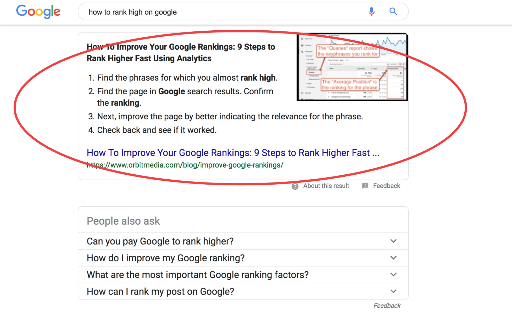 How to get your Content into Google's "Answer Box"