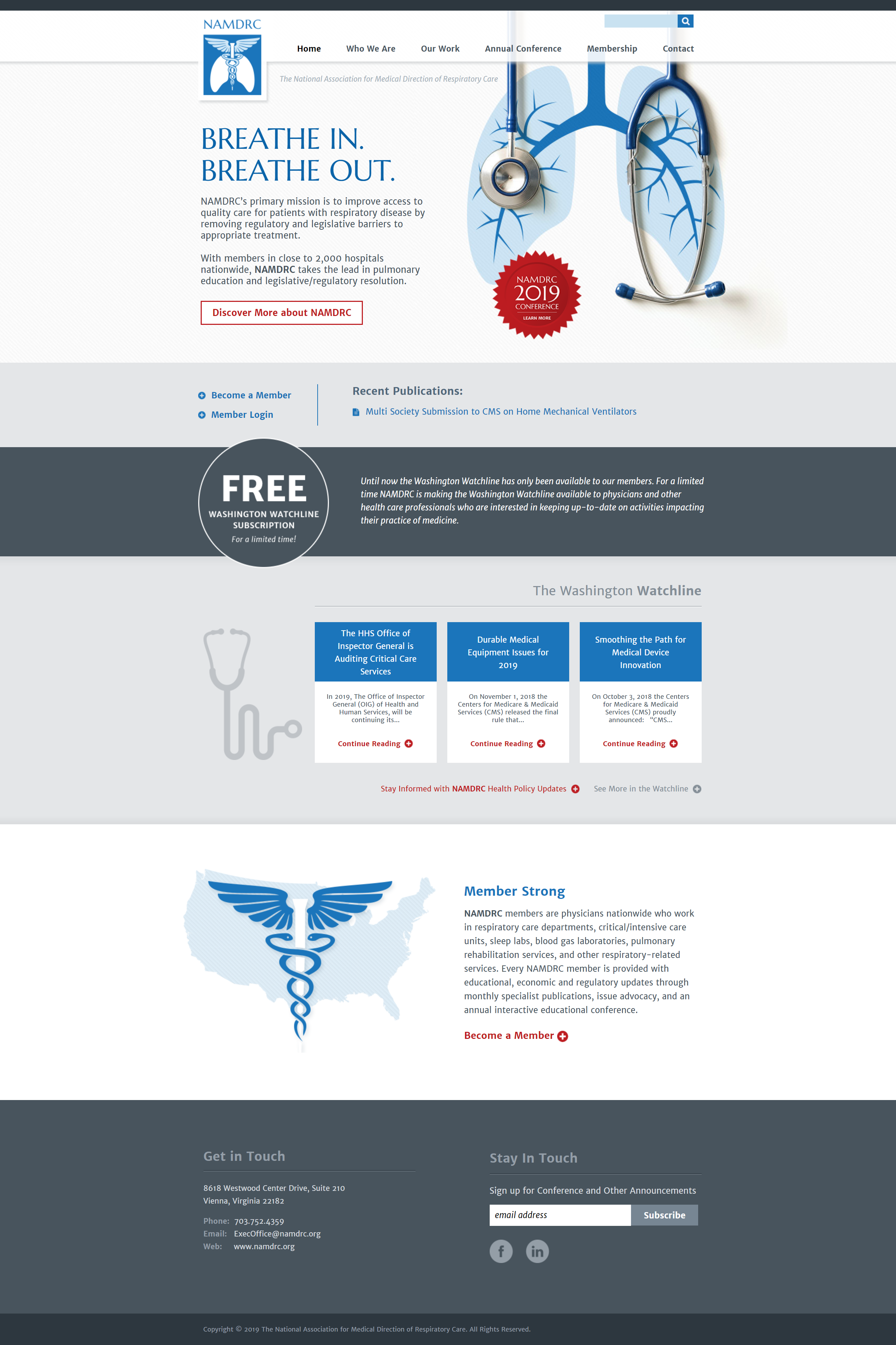 NAMDRC Homepage Design