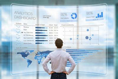 Business Professional Analyzing Website Metrics as a result of effective digital marketing and UX