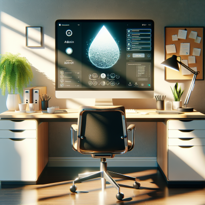 image of a desktop computer with a web design and dev mode being worked on by ImageWorks Creative in Ashburn Virginia