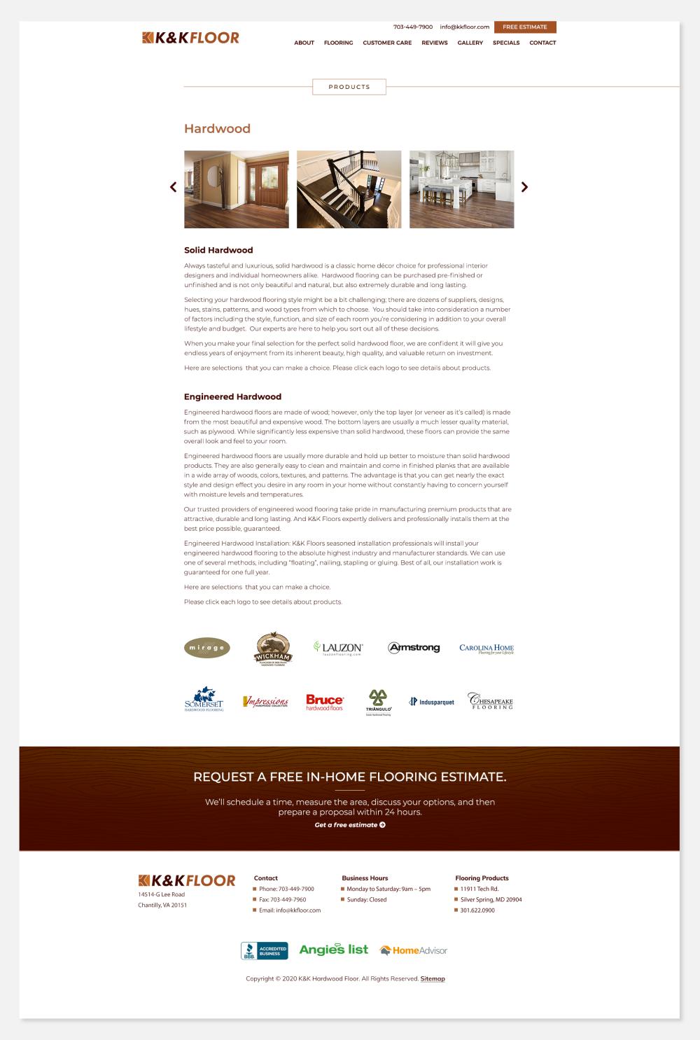 Web Design, Subpage Design