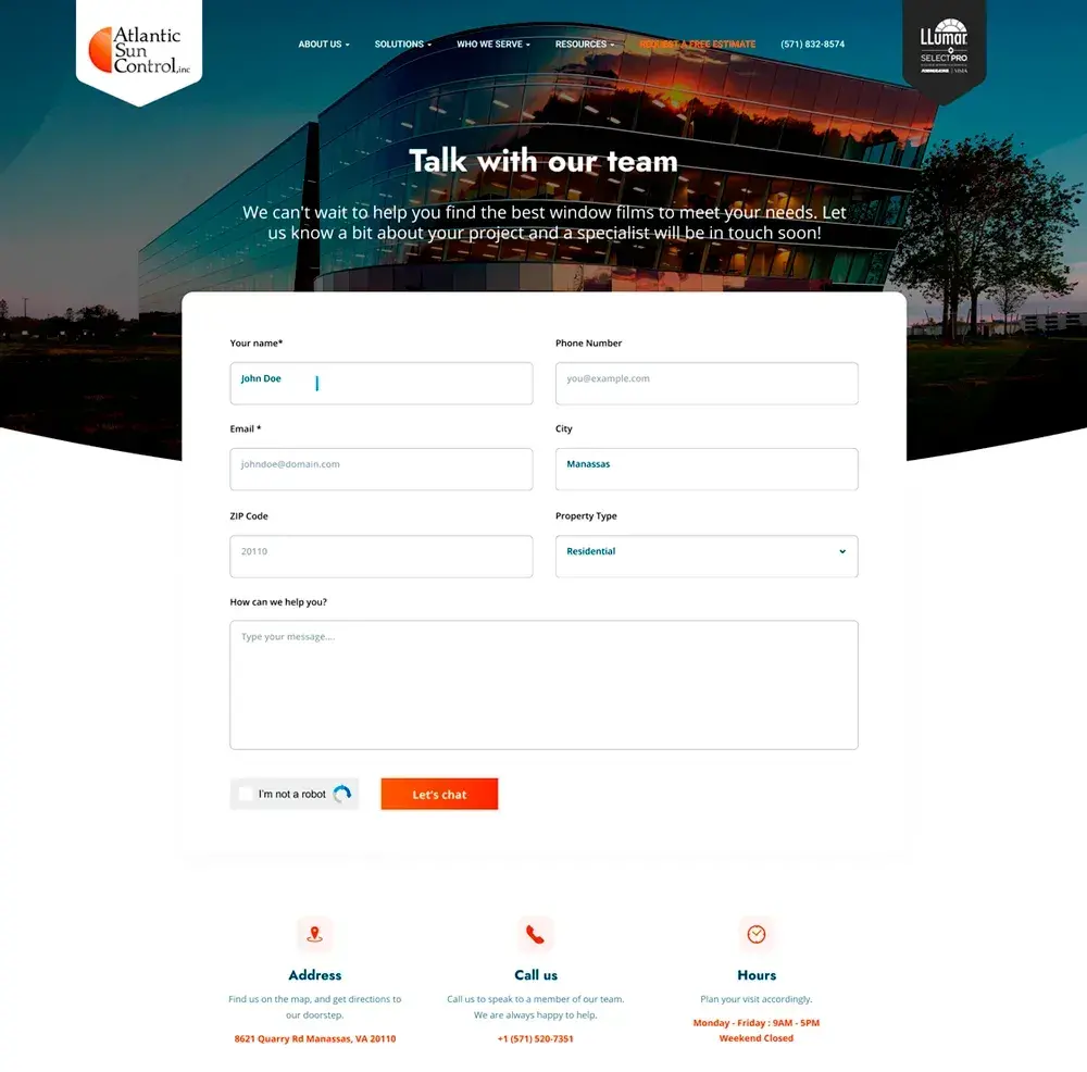 ASC Contact Page