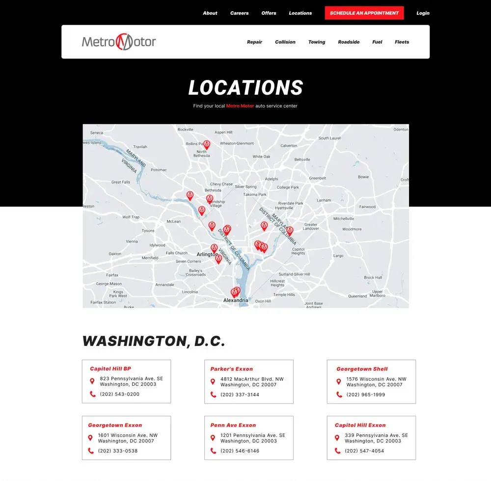 Metro Motor Locations