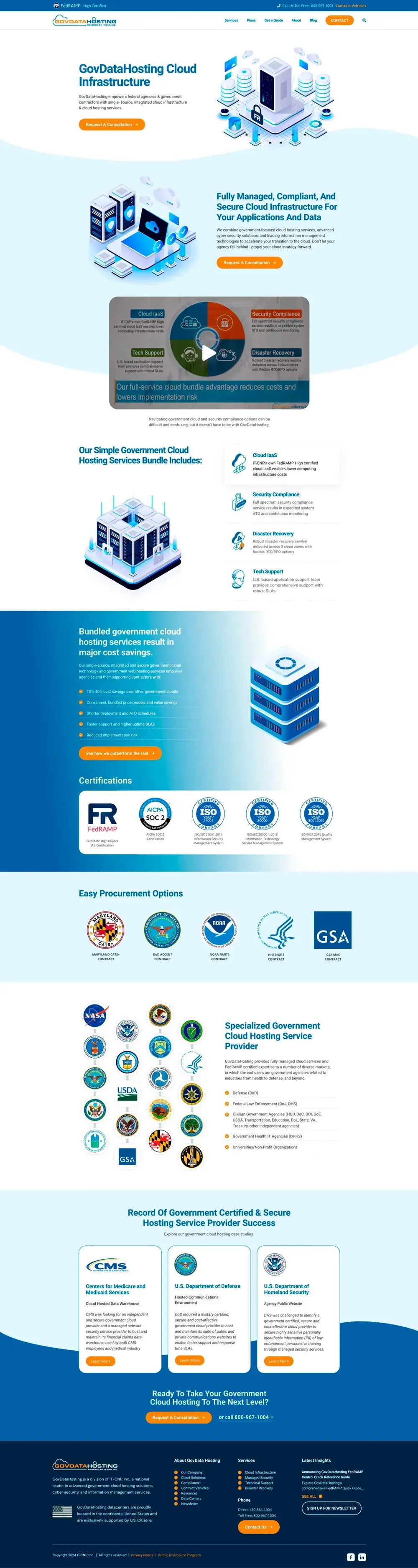 GovDataHosting Homepage