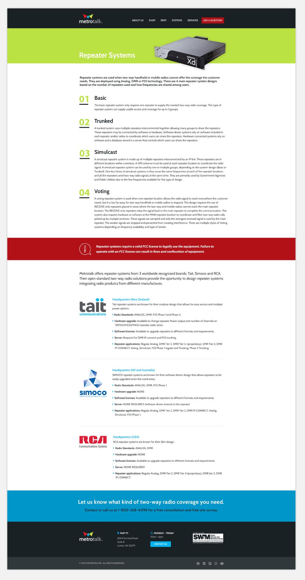 Web Design, Subpage Design